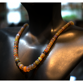 Brown Fire Opal Necklace ( Rare Piece ) 16 Inch